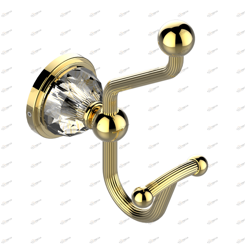 E53-510A Крючок для халатов двойной Thg-paris Najem Покрытие PVD золотистый цвет E53-510A CAT.F