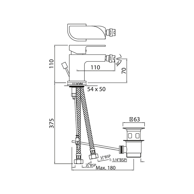 ALI-CHR-85213B Смеситель Jaquar Alive Santreyd - Вид №1