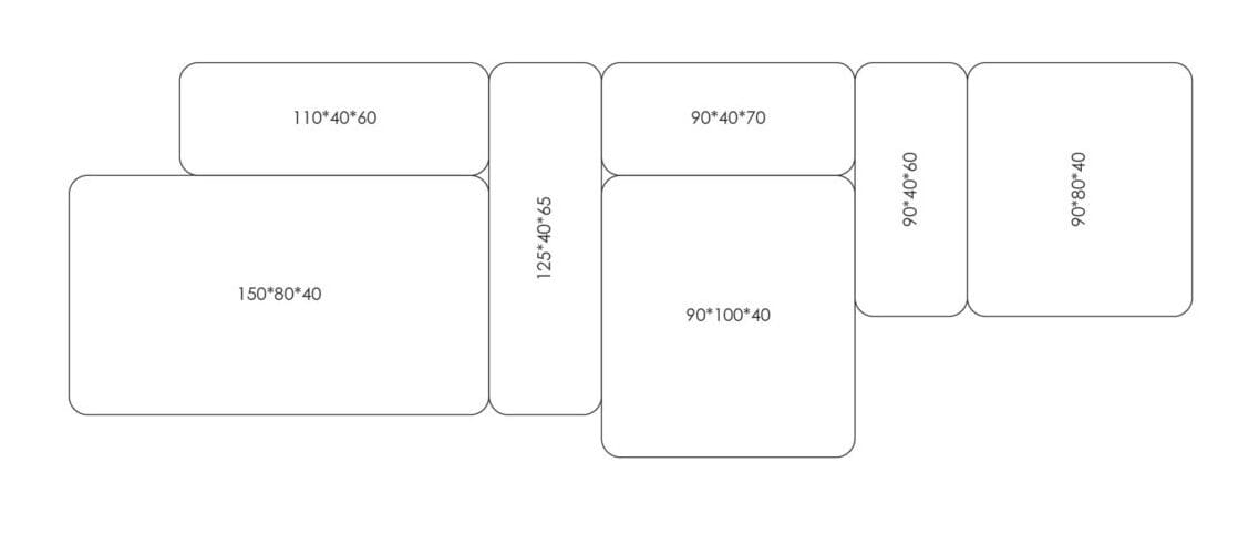 Тканевый диван с полуостровом HANNABI MODEL NO.17 GREEN ARCH-00097013 - Вид №10