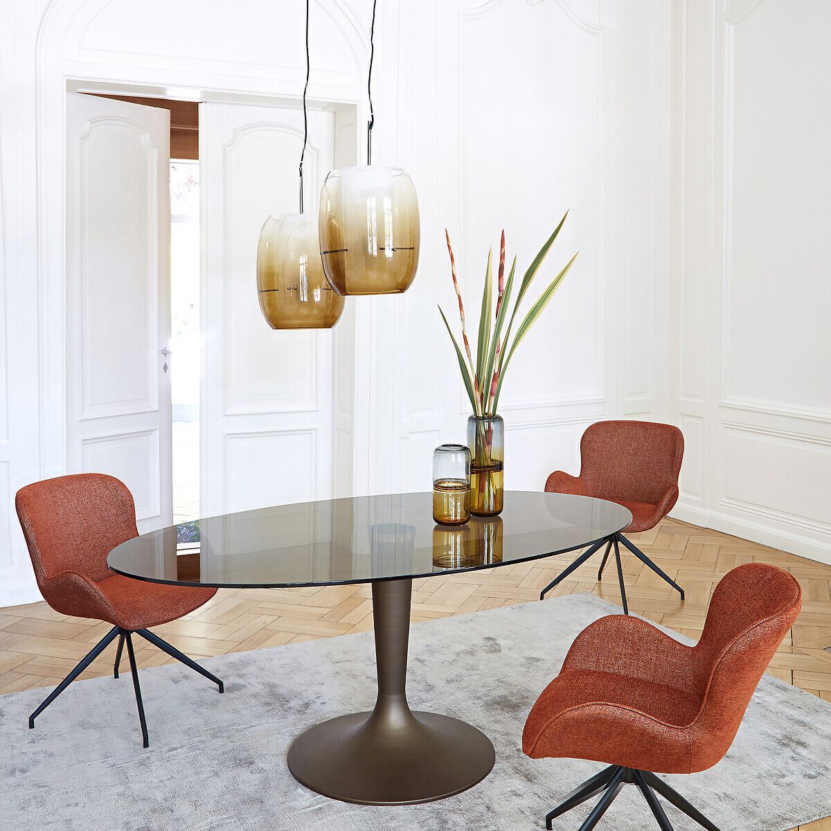 Овальный стол из закаленного стекла AMPM SEONA ARCH-00038840 - Вид №2