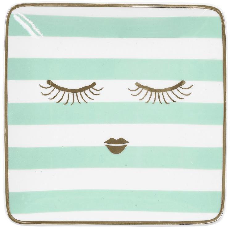 Тарелка квадратная Stripes Сlosed eyes 12х12 см Miss Etoile 4970139