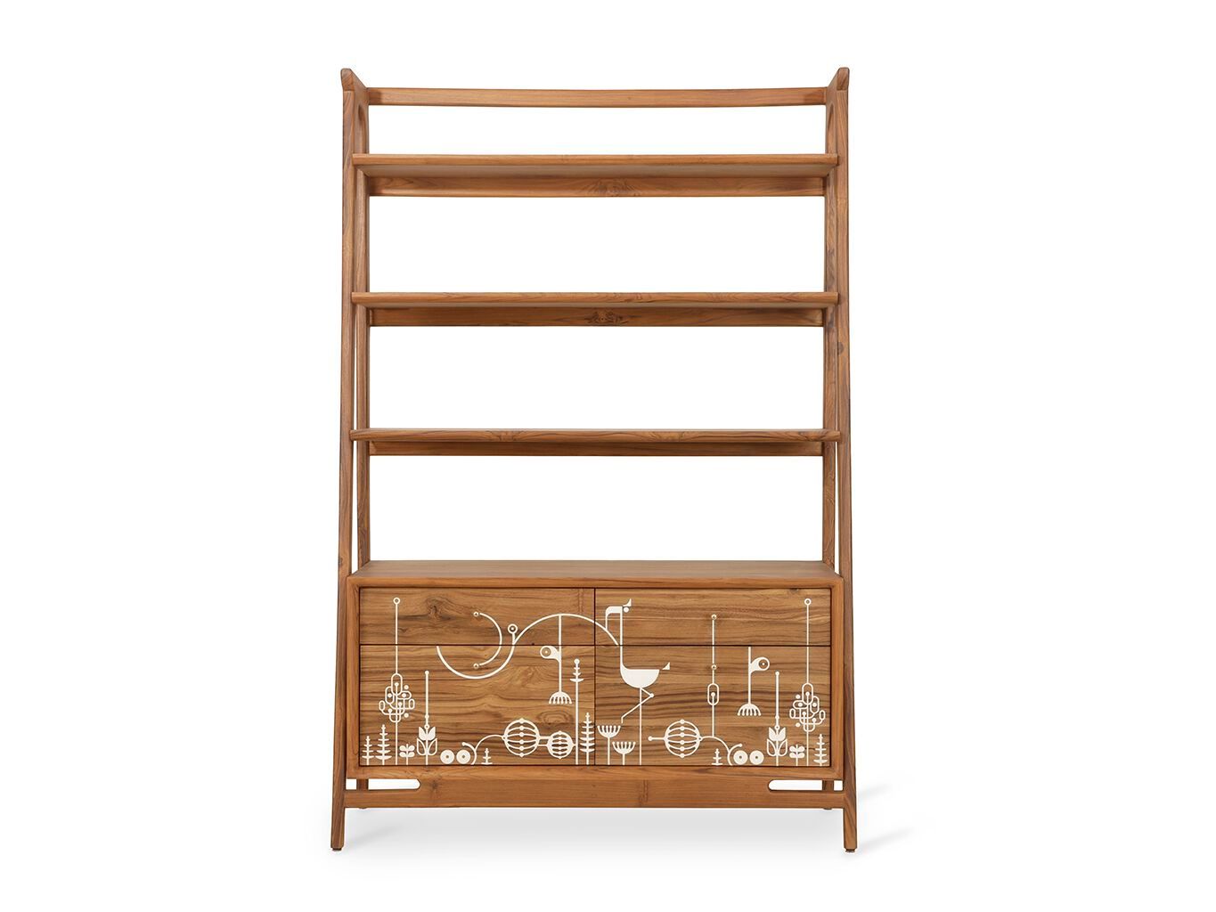 Книжный шкаф из тикового дерева Alankaram WIMA ARCH-00134655 - Вид №1