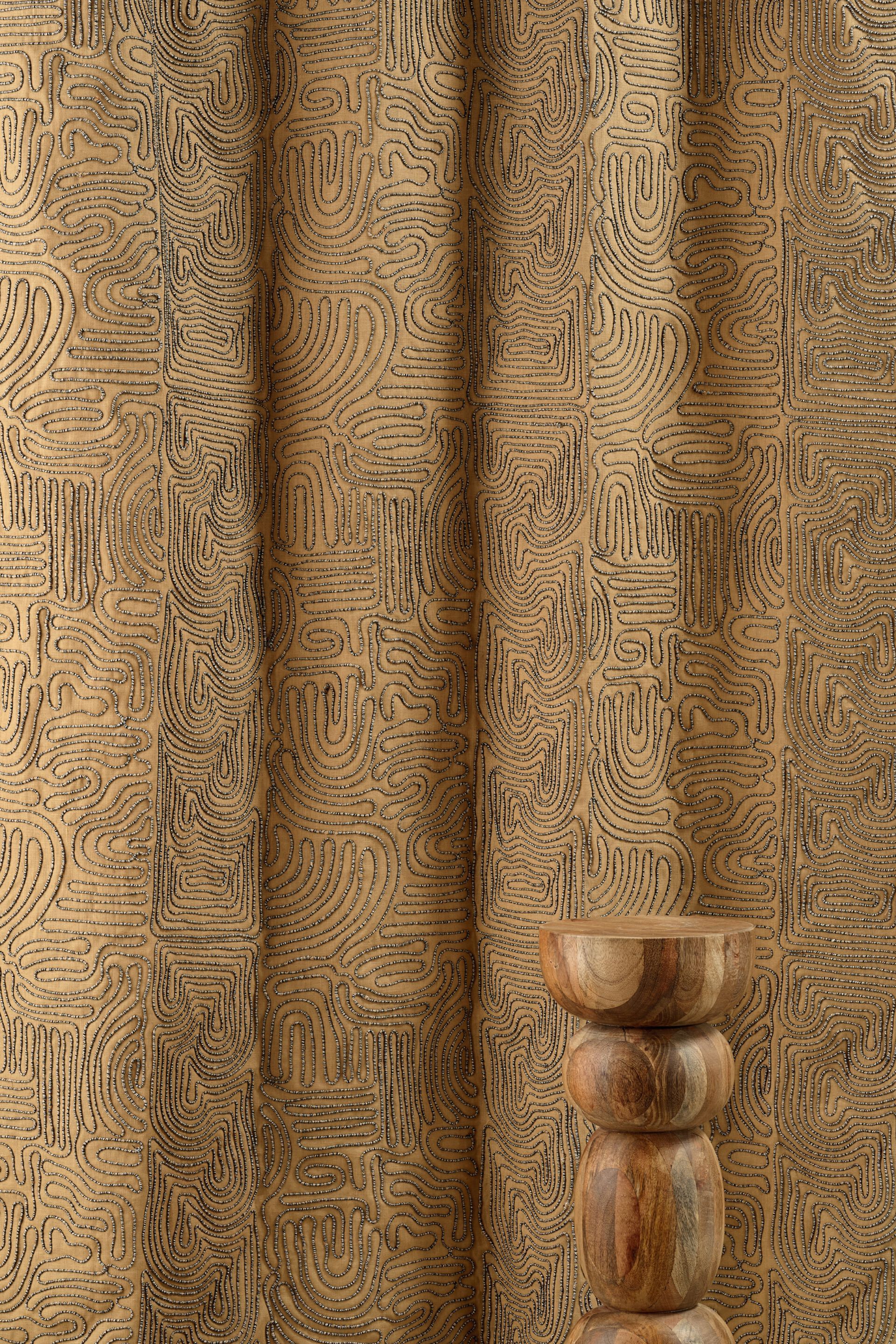 Льняная вышитая ткань Élitis Baléares ARCH-00028394 - Вид №1