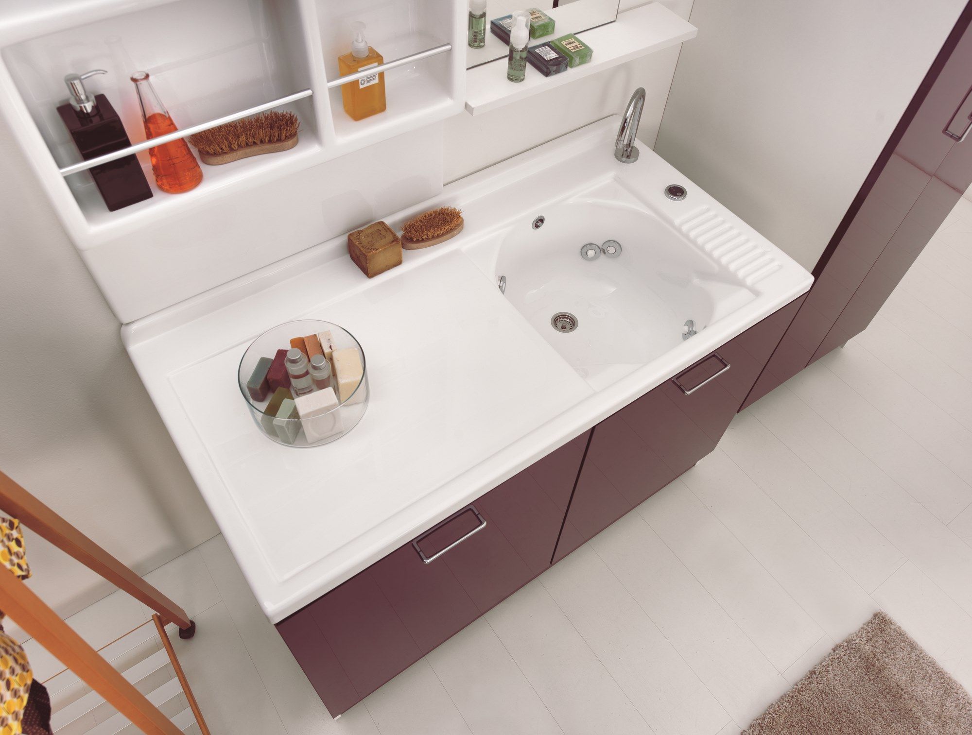 Керамический модульный шкаф для белья со стиральной машиной COLAVENE Active Wash ARCH-00139232 - Вид №13