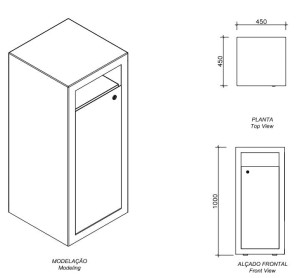 Наружная стальная стойка для мусора