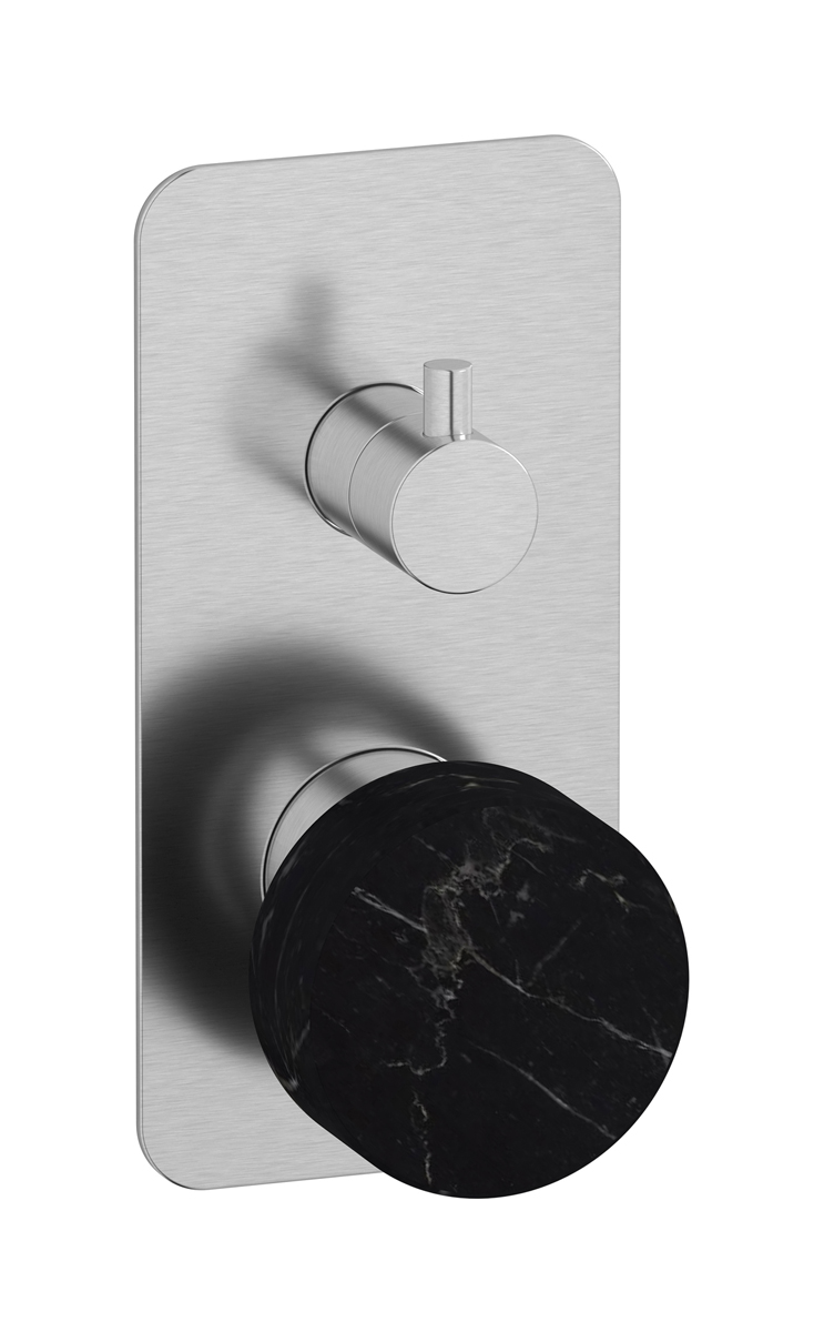 Внешние части встроенного в стену смесителя на 3 потребителя WE ARE IB mr312ss_2 Brushed Nickel Marmo