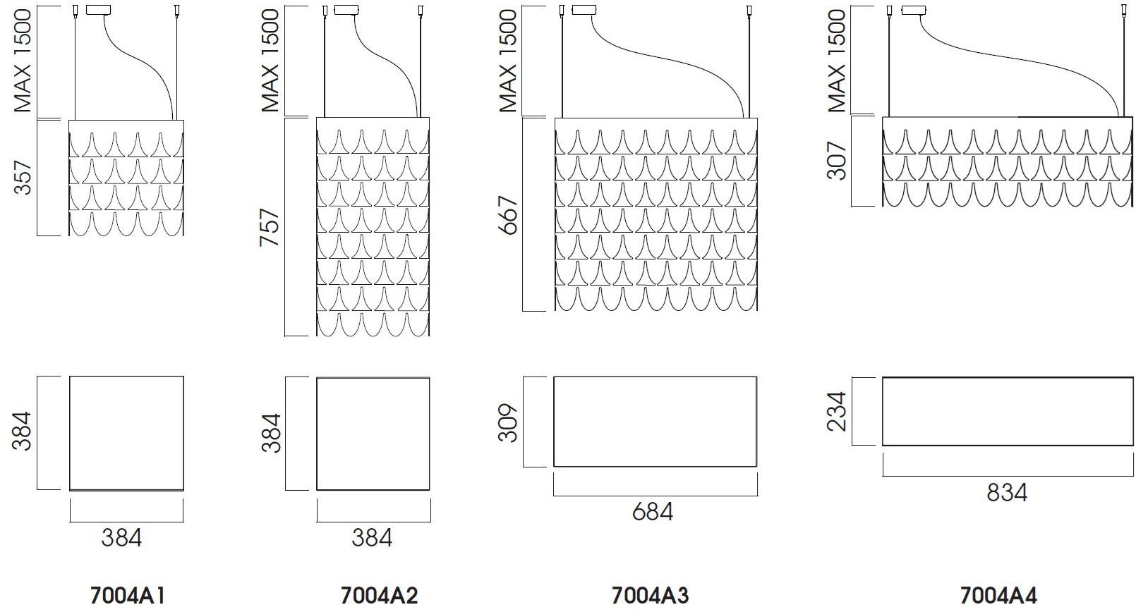 Светодиодный подвесной светильник из алюминия Oxen pendant lamp 7004a1/-a2/-a3/-a4 Santreyd - Вид №11