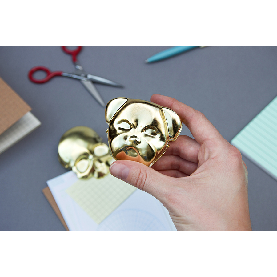 SK CLIPSKULL1 Зажим для пакетов skull, латунь Suck UK  - Вид №4