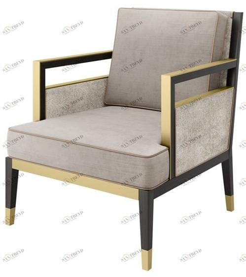 FRATO Бархатное кресло с подлокотниками  Fup010029abj 