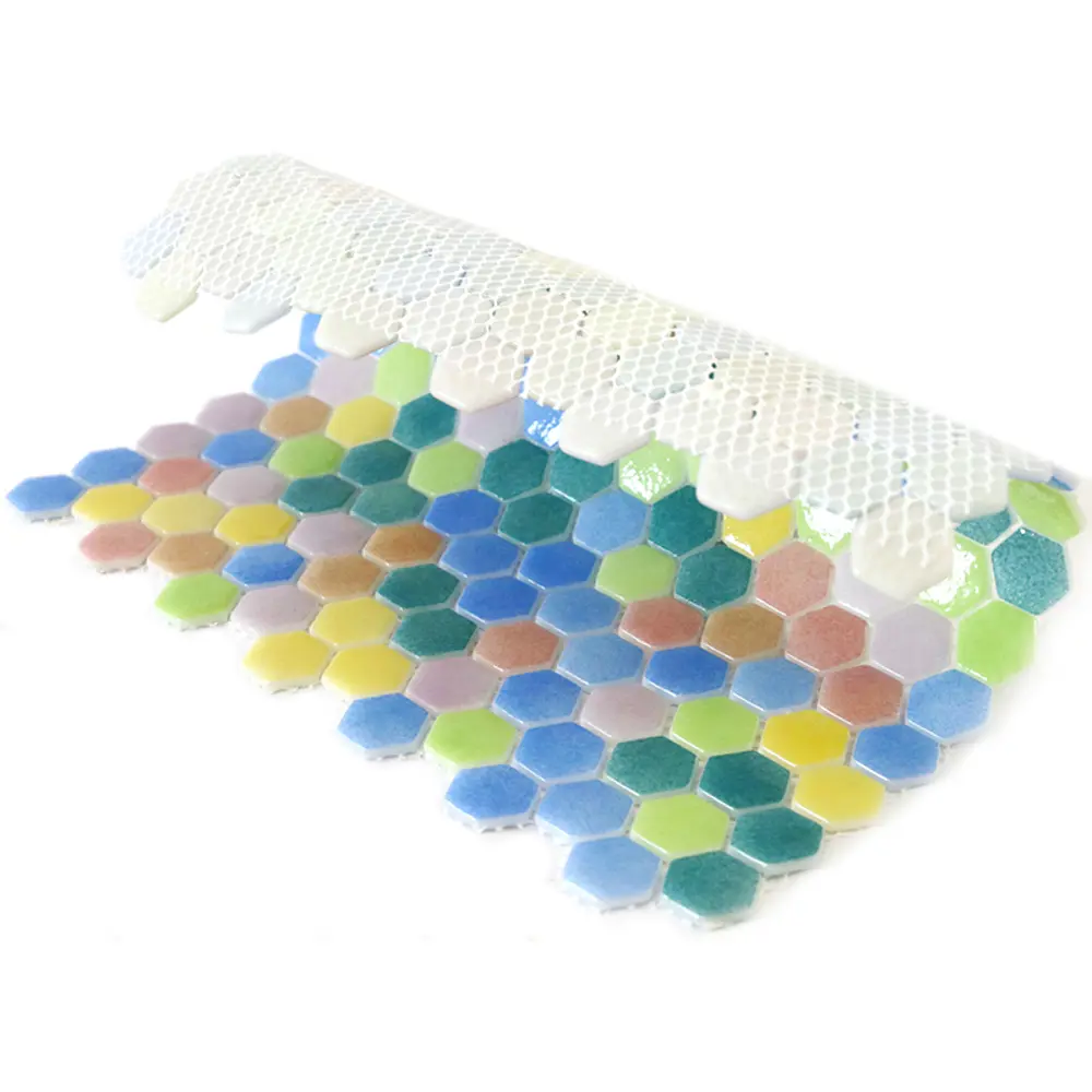 Мозаика стеклянная Natural STP-MIX001-HEX 29x29 см цвет белый 84830280 STLM-2149255 Santreyd Steppa - Вид №2