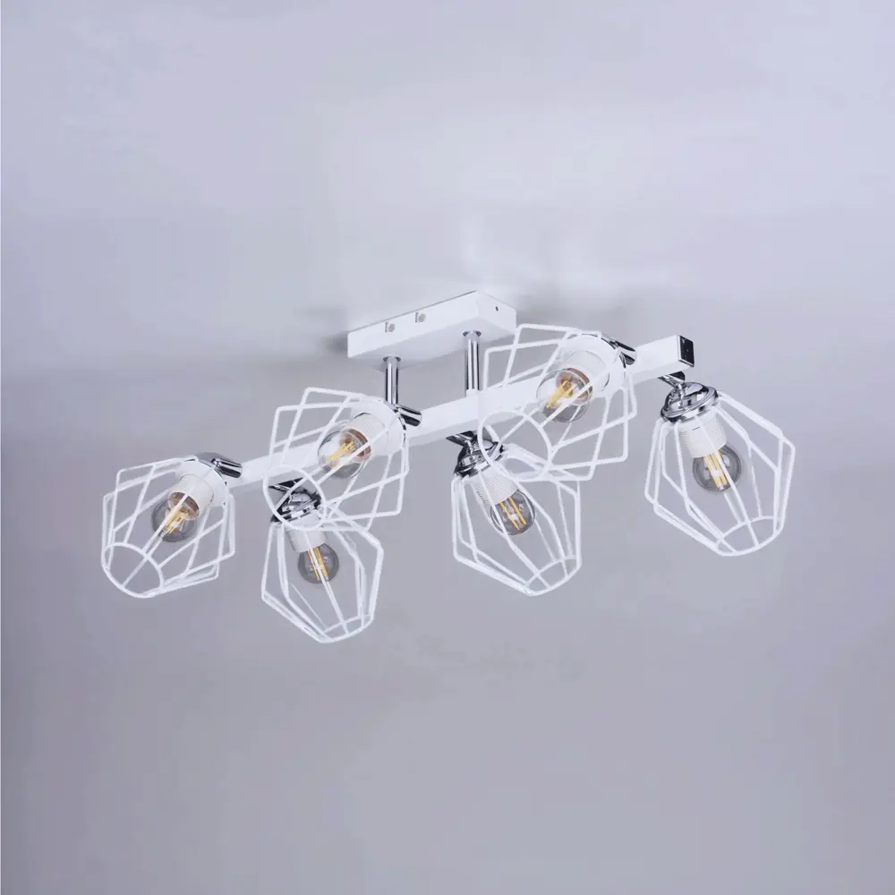 Люстра потолочная Дрим РС21514 6 ламп 18 м² цвет белый РОССВЕТ STLM-2188737 - Вид №1