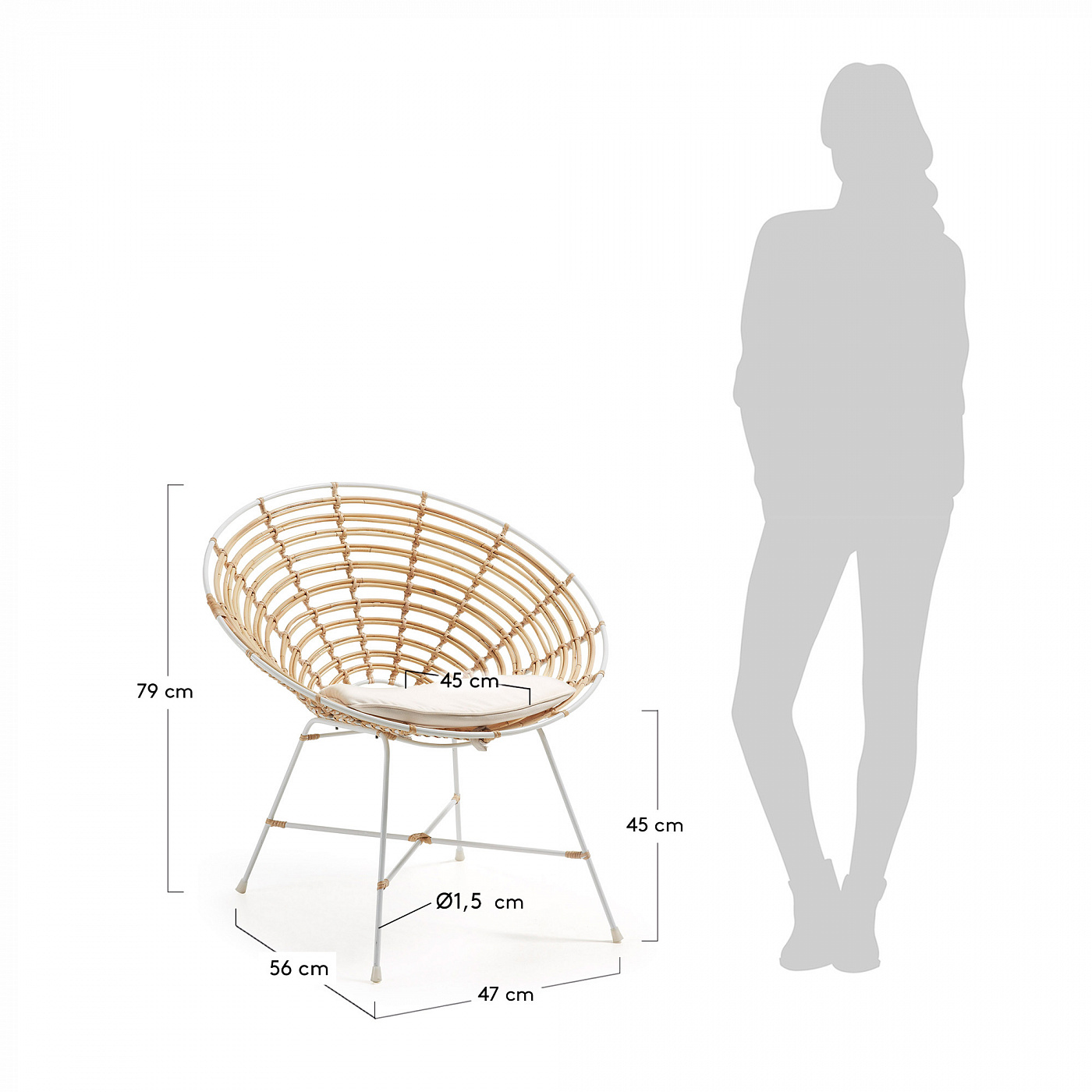 047904 Кресло Kartell из ротанга La Forma Tellkar  - Вид №1