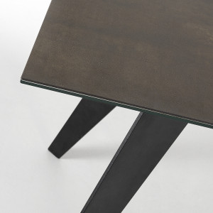 053260 Стол Nack 180x100 Черный керамический La Forma Koda