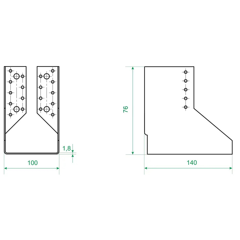 Santreyd Внутреннее крепление балок для деревянных конструкций 84857907 STLM-0056299 - Вид №2
