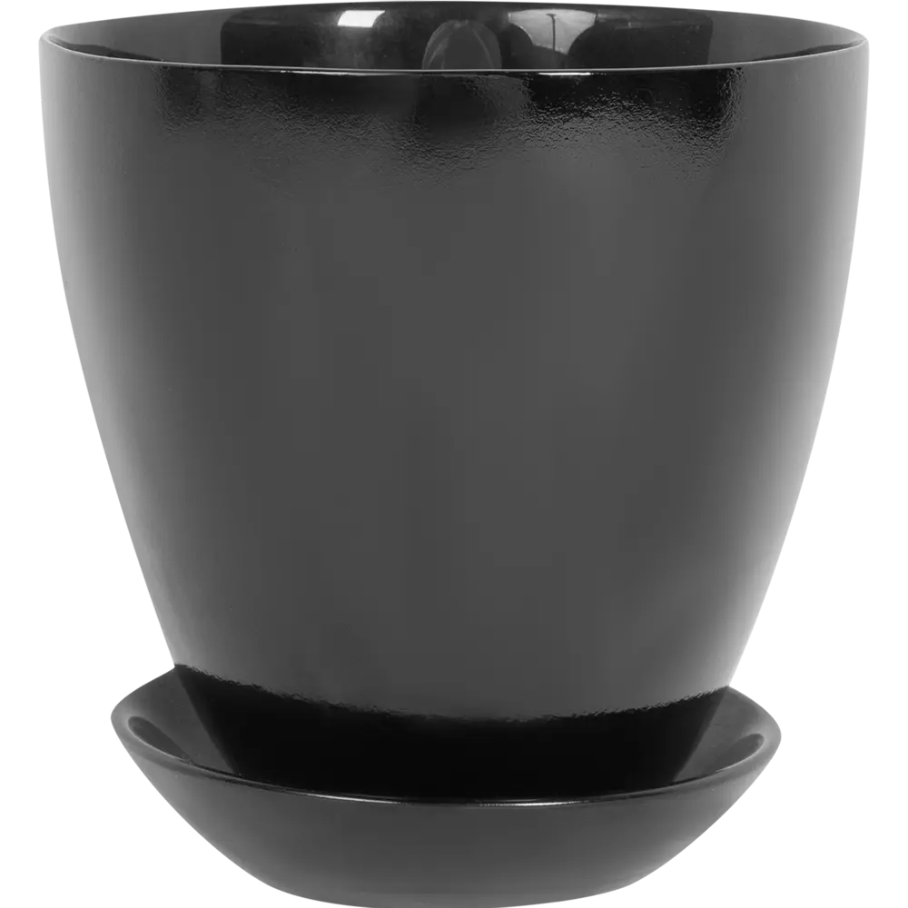 Горшок цветочный для орхидей Nina Glass ø13.2 h13.2 см v0.85 л стекло чёрный STLM-2025685