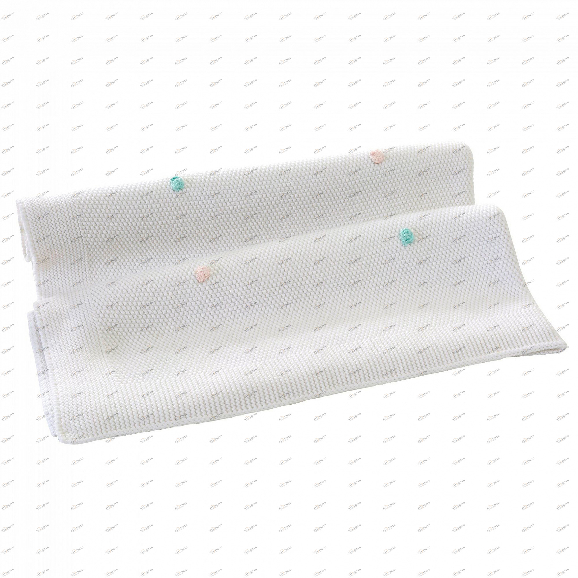 Плед-одеяло детский розово-мятный CILEK  00-3832580 Белый Santreyd 