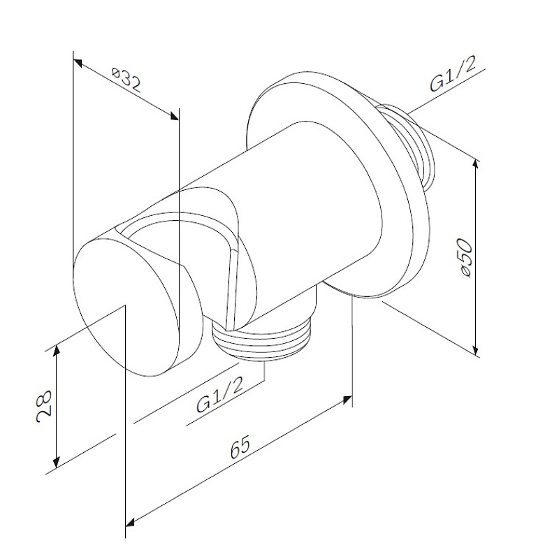 F0602100 Шланговое подсоединение с держателем хром шт. AM.PM  - Вид №5