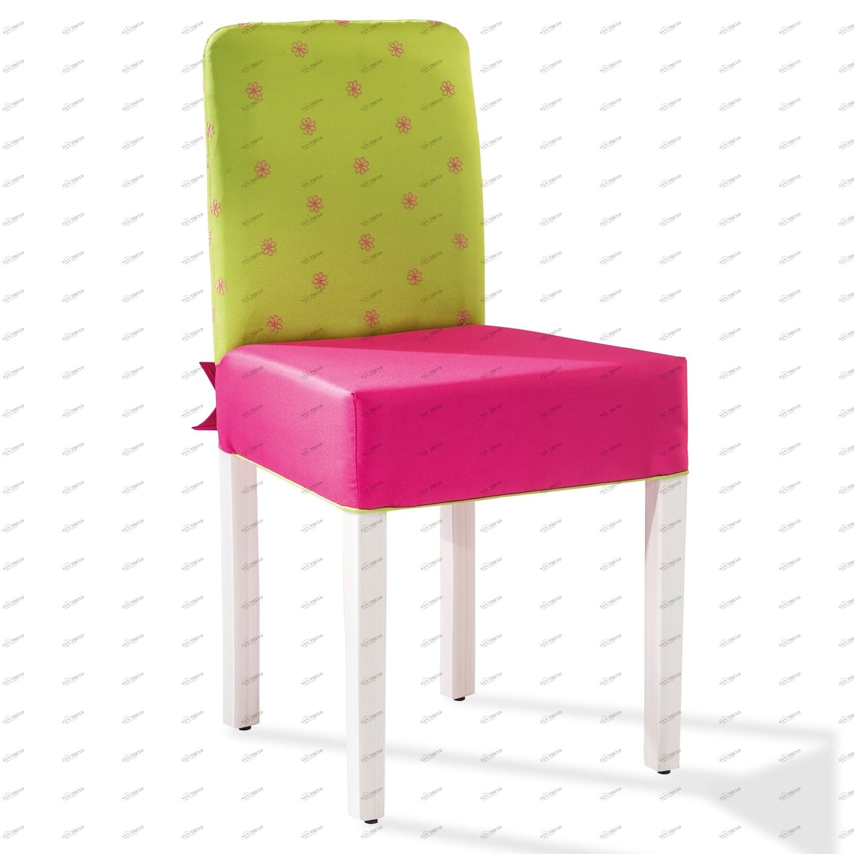 Стул розовый с зеленым Summer Ribbon CILEK PRINCESS 00-3832555 Зеленый;розовый Santreyd