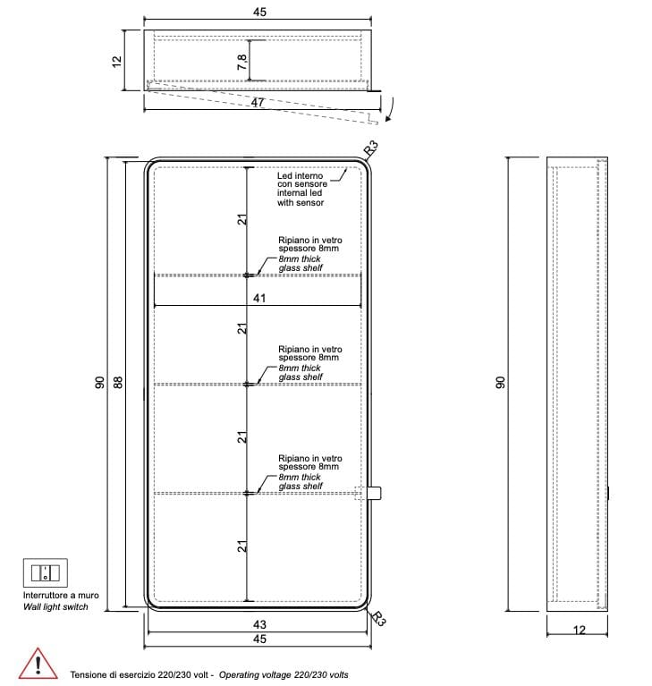 Зеркало с корпусом и встроенным освещением Nic Mini Living ARCH-00103303 - Вид №2