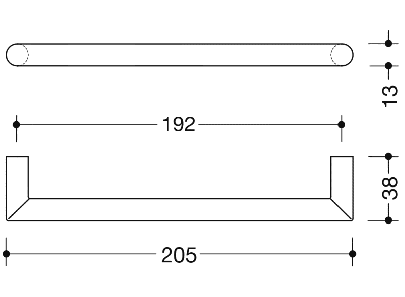 562.13.192 Мебельная ручка ø 13 мм HEWI USA Produkte  - Вид №16
