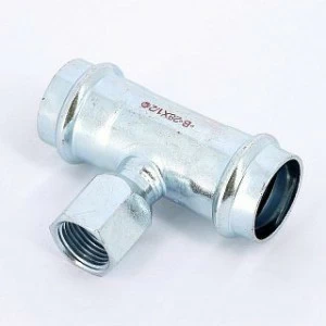 Тройник пресс-B оцинкованная сталь 28 х 1/2' х 28 IBP