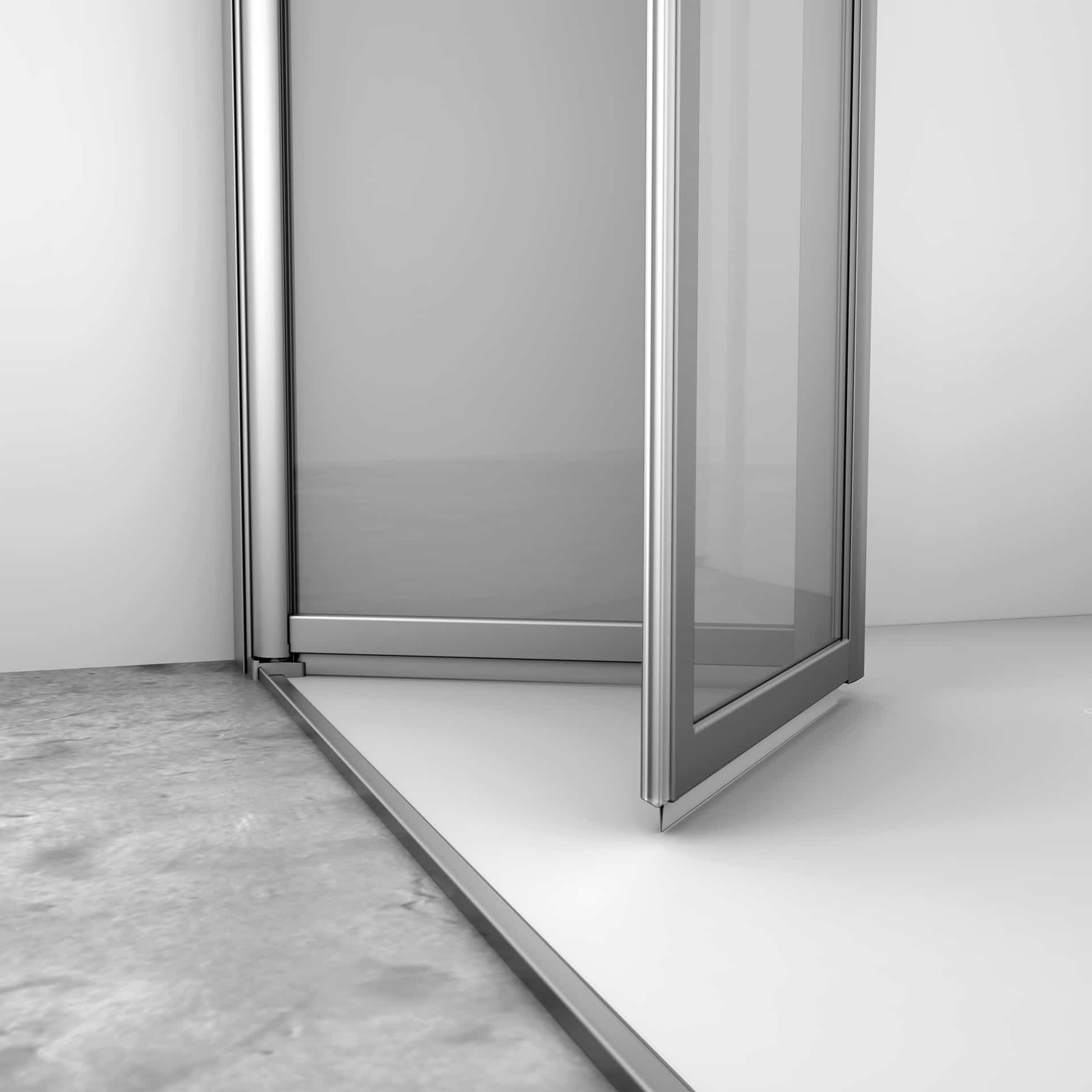 Алюминиевая и стеклянная угловая душевая кабина с раздвижной дверью CSA Box Doccia Женева ARCH-00031805 - Вид №2