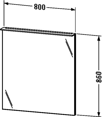 Зеркало с подсветкой X-Large #XL7494 800 x 36/105 мм Duravit XL749404949 - Вид №1