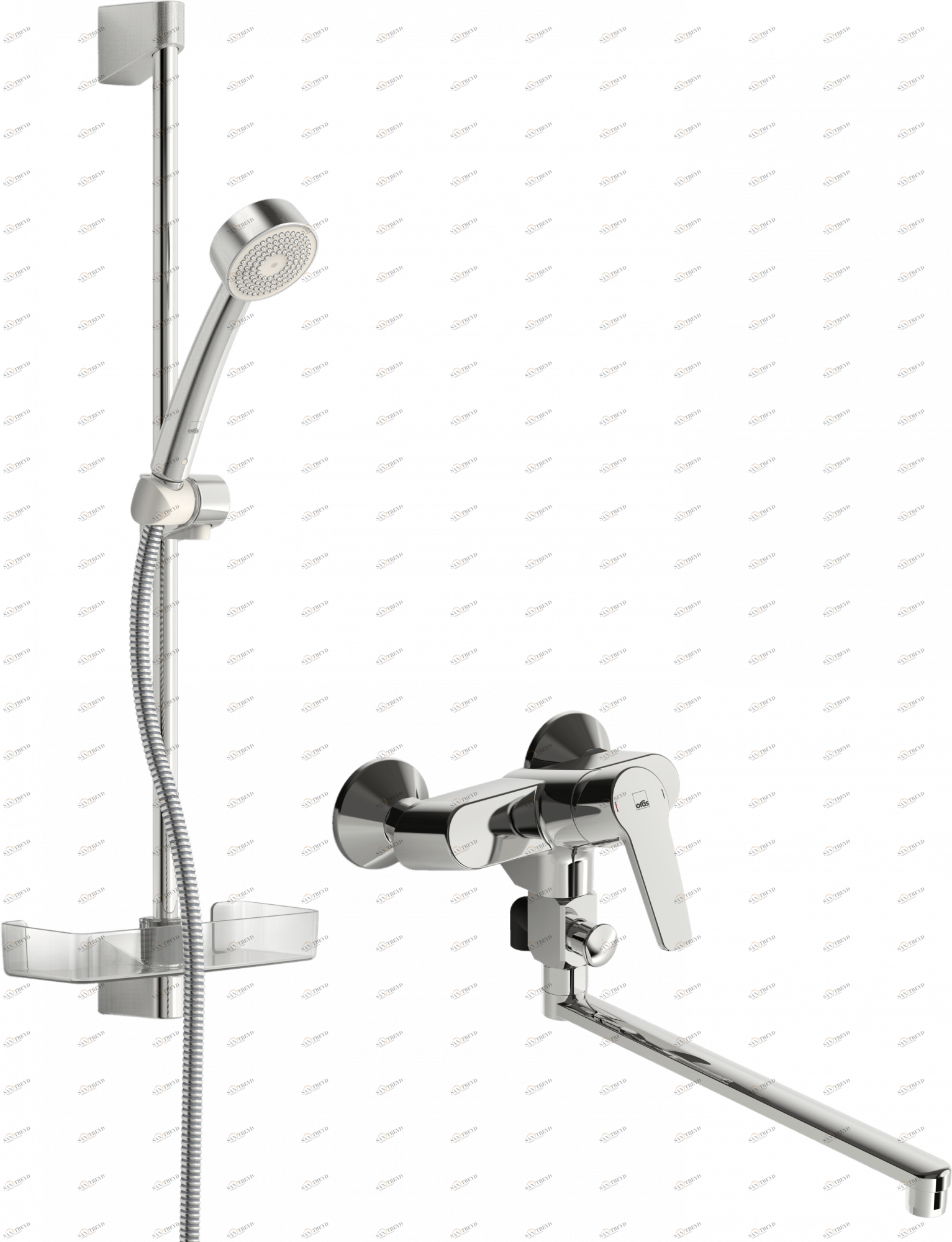 Oras 3945Y Смеситель для ванны и душа с комплектом 3945Y Saga Хром 