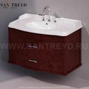 Тумба с ящиком подвесная под раковину AR874 орех