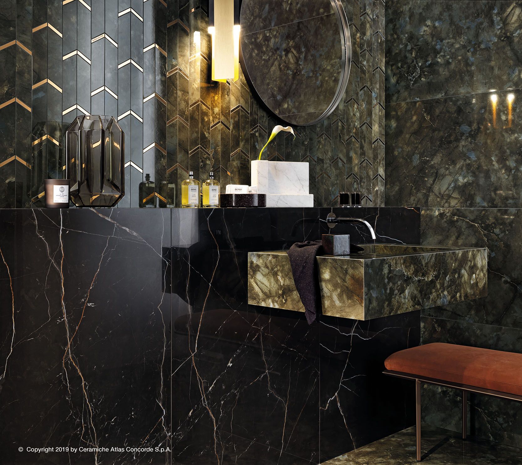 Белое керамическое покрытие с эффектом мрамора Atlas Concorde Marvel Dream ARCH-00073412 - Вид №20