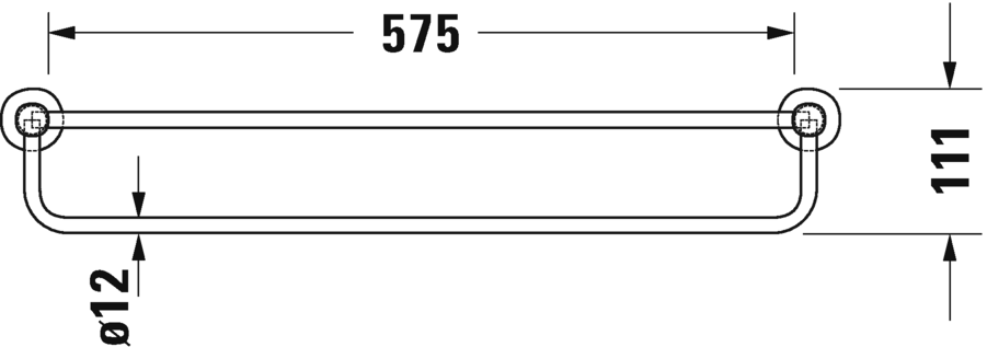 009925..00 Полочка для полотенец D-Code #009925 650 мм Хром Duravit - Вид №3