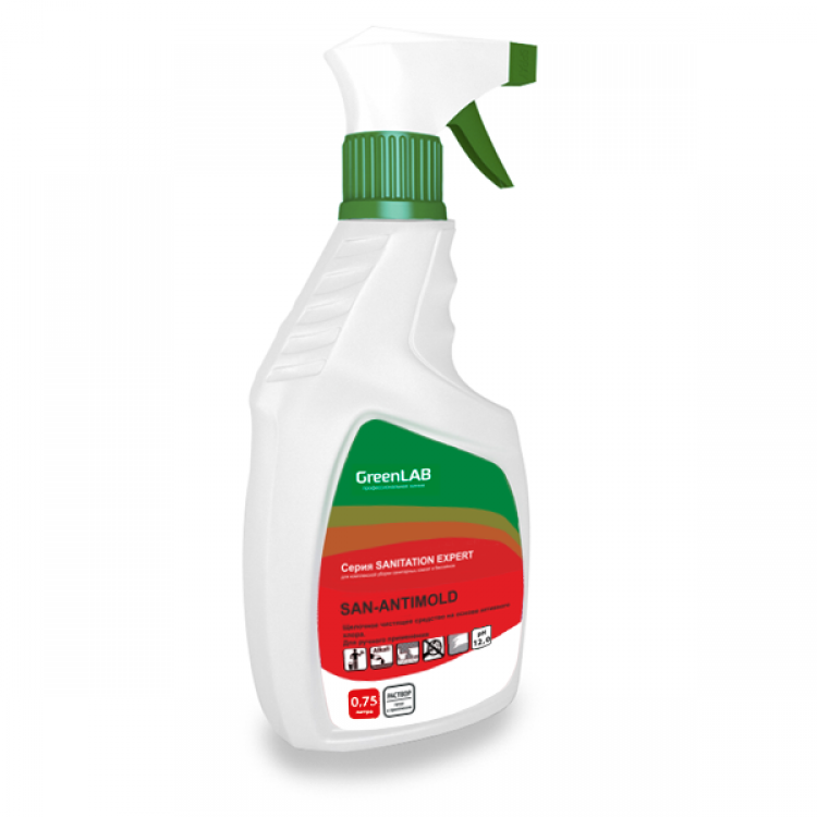 SN-102/075 GreenLAB SAN - ANTIMOLD, 0.75 л, для удаления плесени и дезинфекции поверхностей 