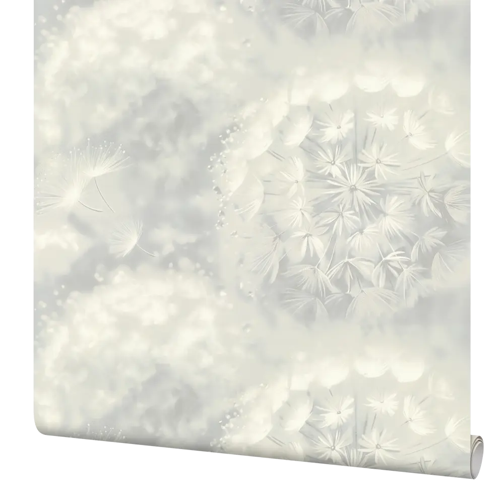 Обои флизелиновые Palitra Home Rosinka серые с растительным рисунком 89411618 STLM-1574595