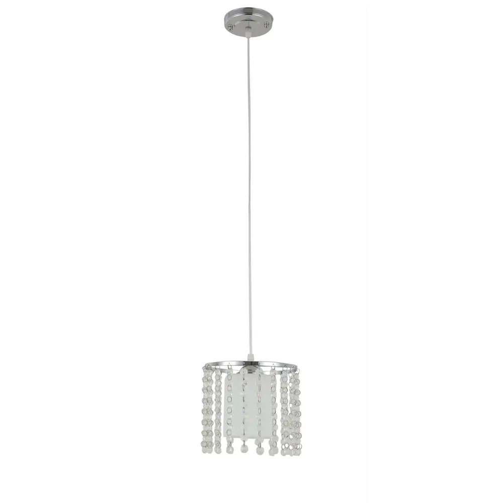 Светильник подвесной Rosco, 1 лампа, 3 м², цвет хром/белый Rivoli STLM-2169272