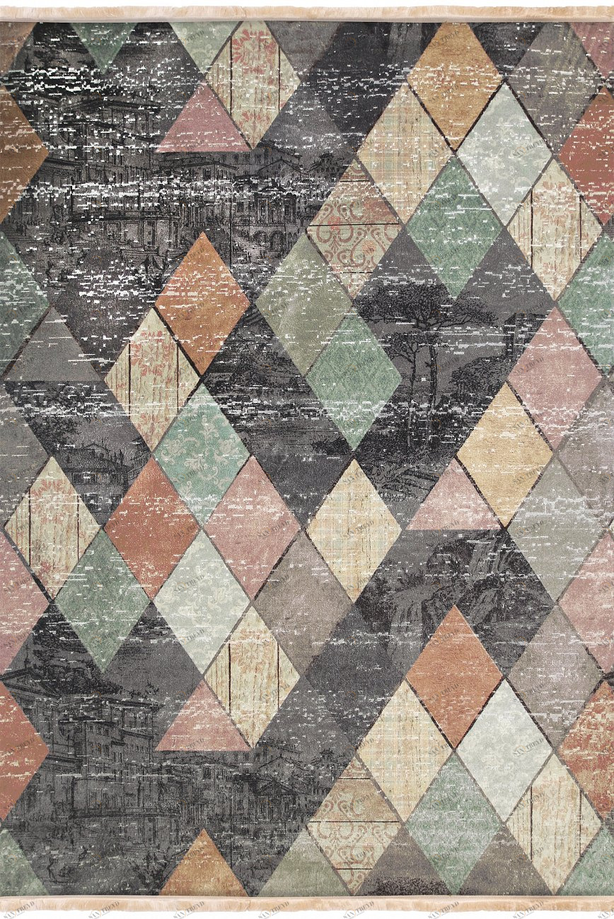 Ковер MARO MOTIVE 160х230 ARBEN DECOR MAGIC MARO 321743 Зеленый;розовый;бирюзовый