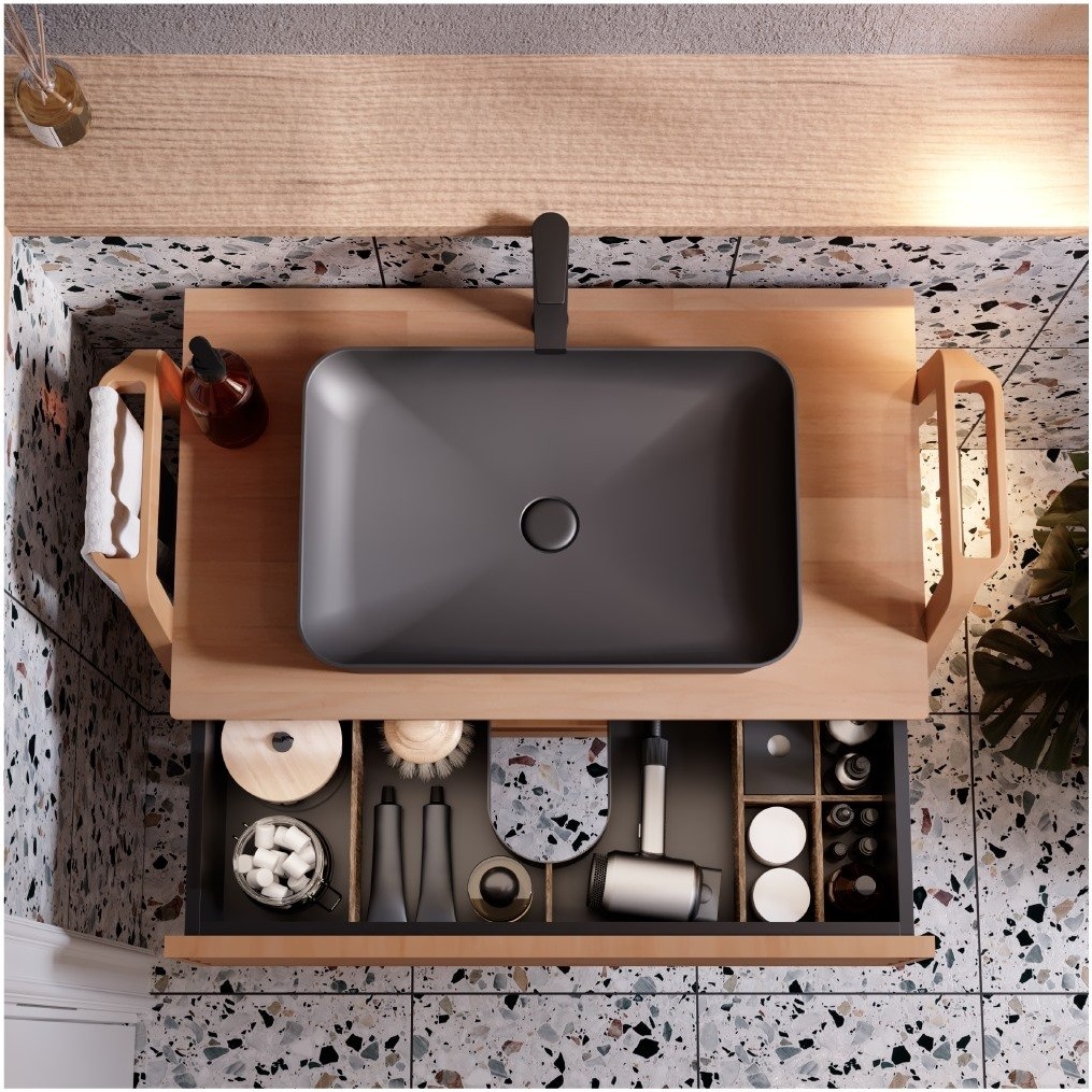 UL060-00AM00E-0000 Раковина UL060.6 меб.(40*60см) АНТРАЦИТ Creavit  - Вид №4