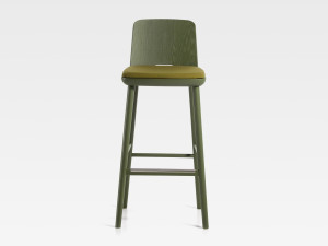 Высокий стул из ясеня с мягким сиденьем