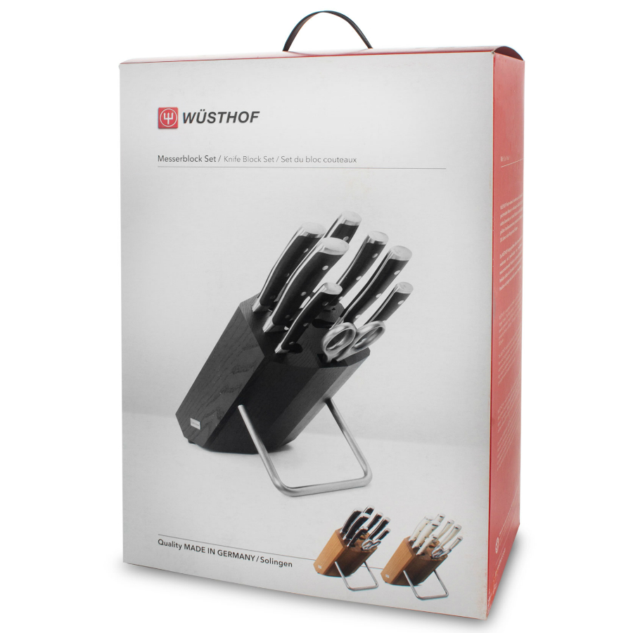 Набор кухонных ножей Ikon Cream White: 6 шт., мусат, ножницы, на деревянной подставке WUESTHOF W9879WUS - Вид №12