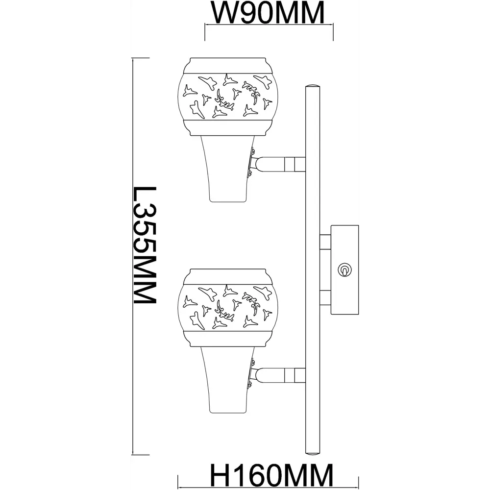 Спот поворотный Siena 2 лампы 4 м² цвет сатин никель Escada STLM-2210225 - Вид №7