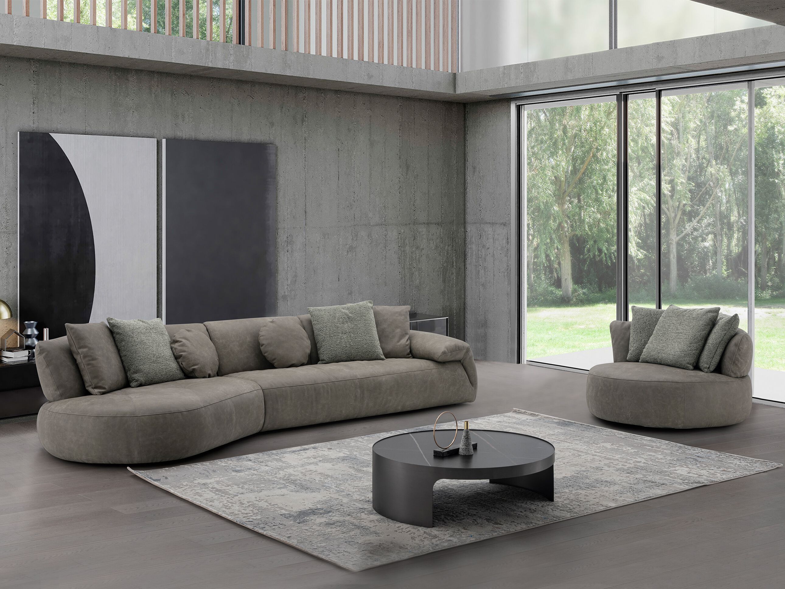 4-местный кожаный модульный диван CAMPO DE' FIORI ALAND ARCH-00027830 - Вид №4