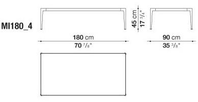 B&B Italia Outdoor Прямоугольный алюминиевый садовый столик Mirto outdoor sun-id-1370865 - Вид №8