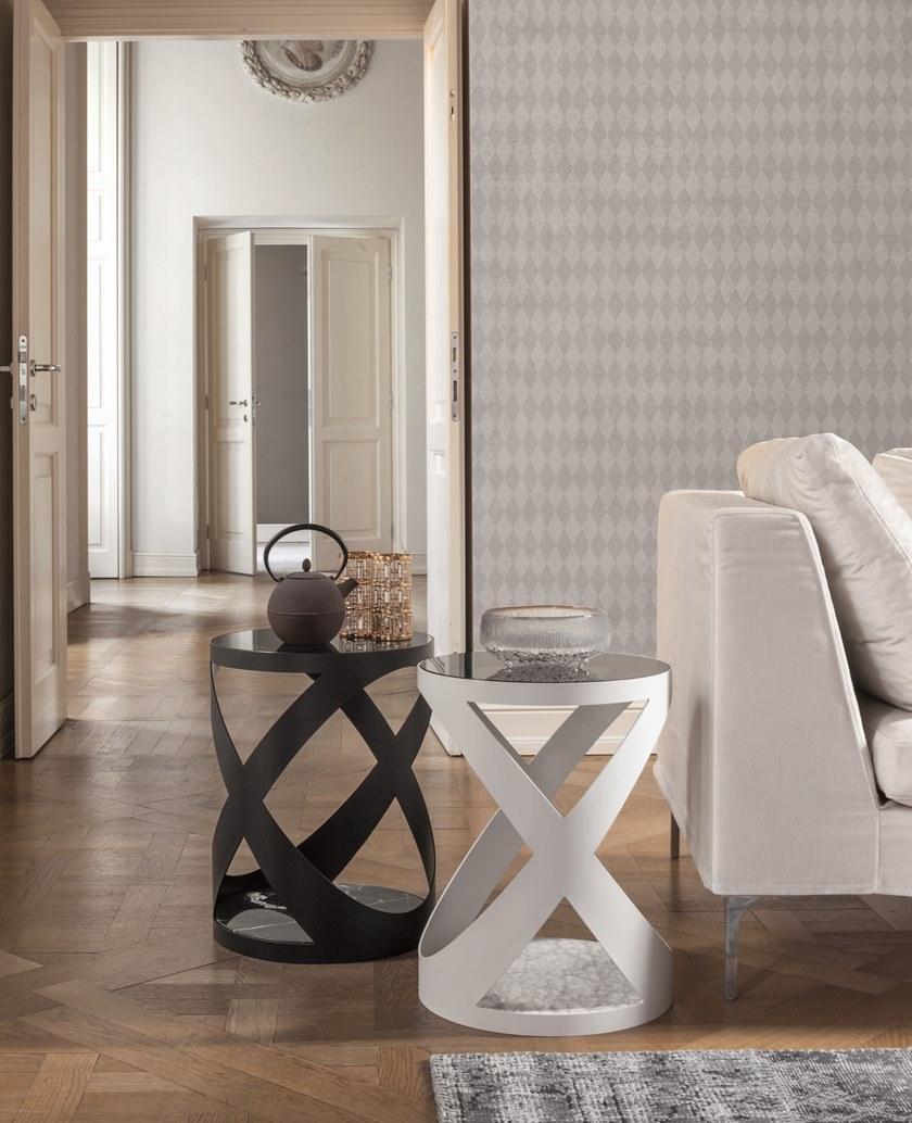 Tonin Casa Высокий стол из стекла и металла с мраморным основанием  T6232  - Вид №2