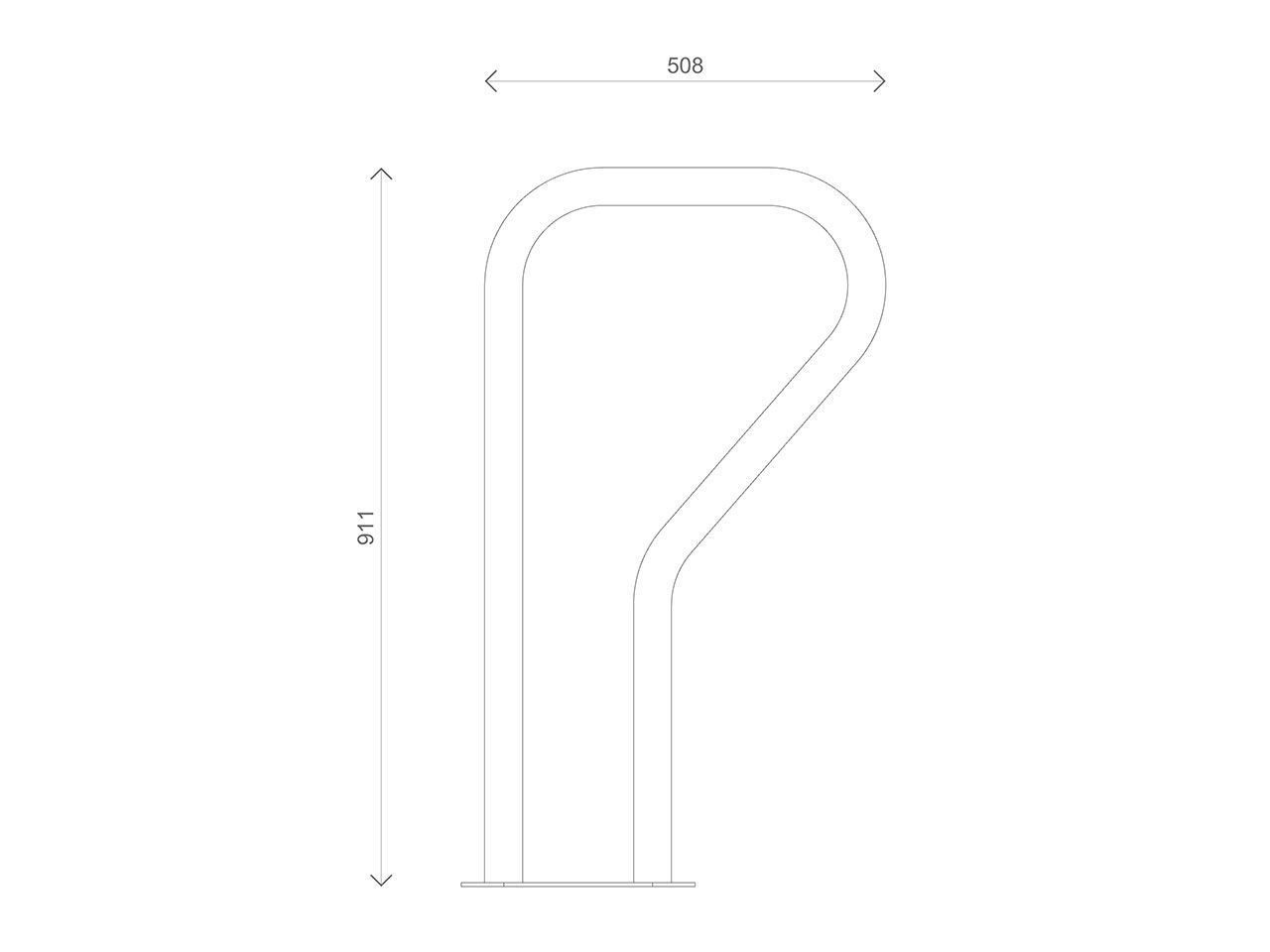 Стойка для велосипедов из оцинкованной стали Lazzari EINDHOVEN ARCH-00063601 - Вид №2