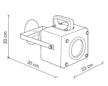 Поворотный керамический настенный светильник FERROLUCE Industrial ARCH-00149775 - Вид №2