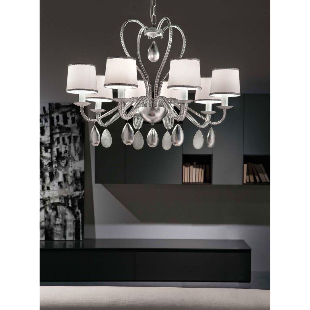 Masiero NOBLESSE 8 V97/SHA-BD/14/WH люстра подвесная 117628 - Вид №1