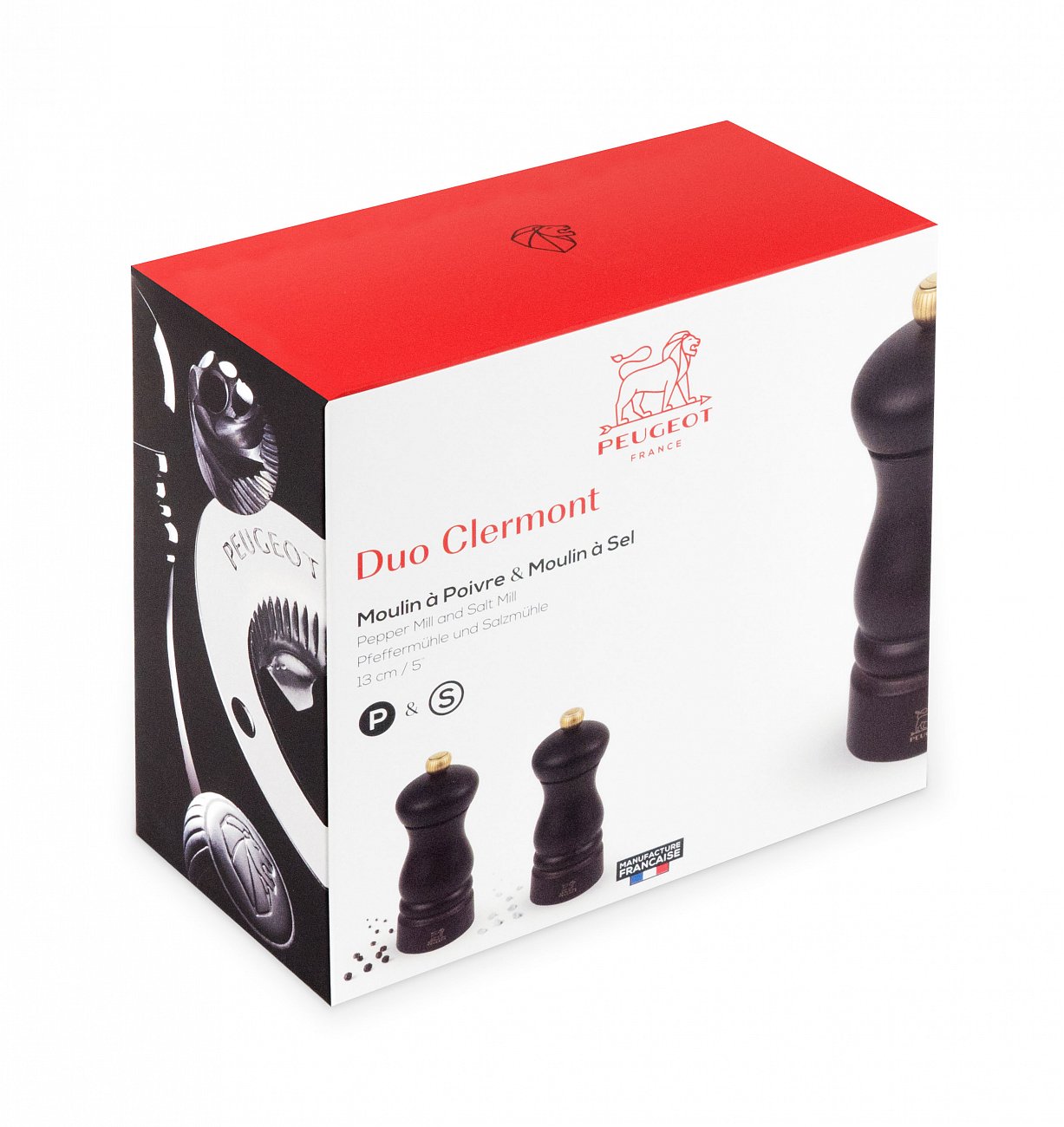 Мельницы деревянные для перца и соли шоколад 13 см Clermont PEUGEOT ДИЗАЙНЕРСКИЕ 00-3951996 Коричневый  - Вид №2