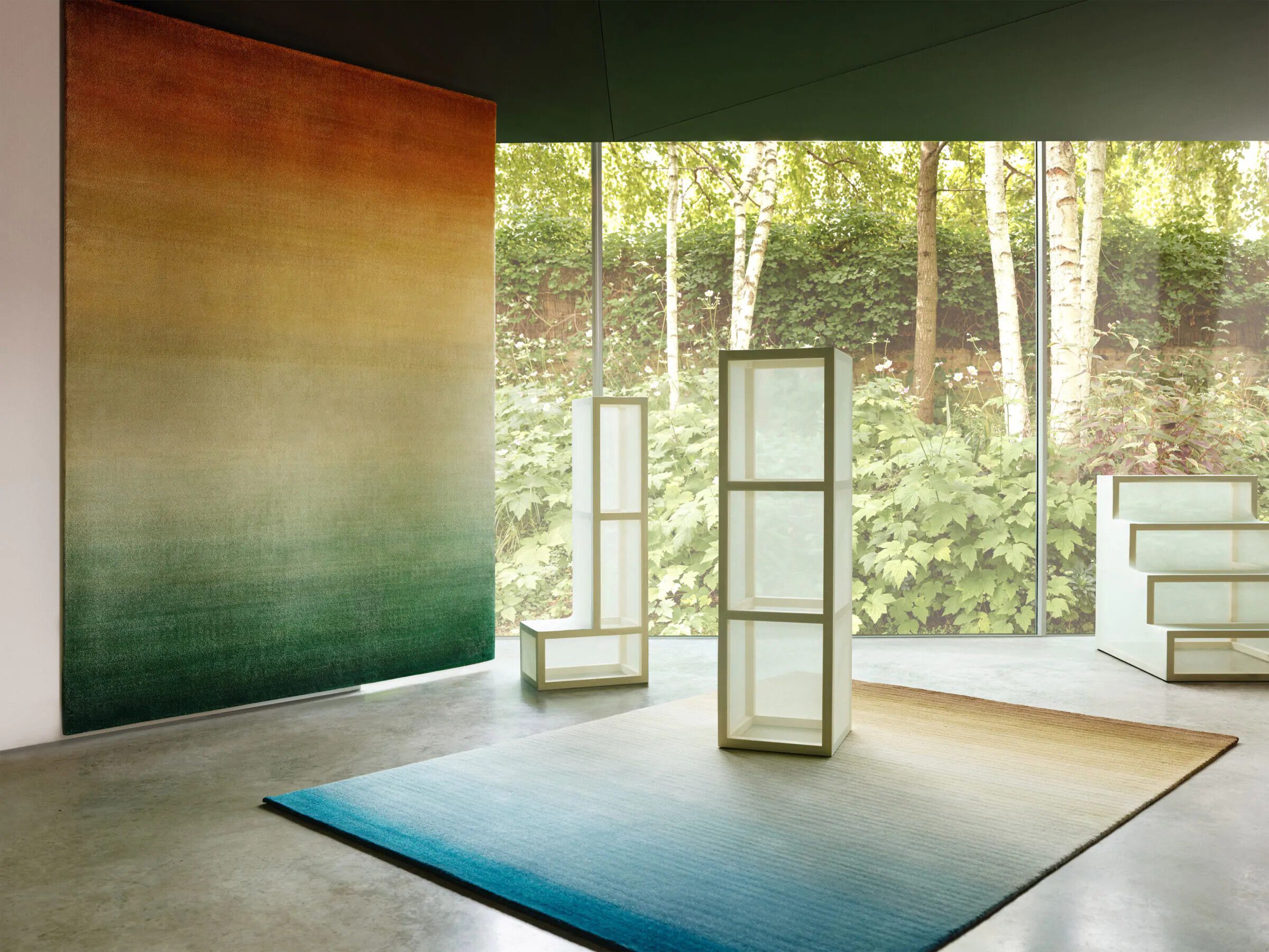 Изготовленный на заказ шерстяной и шелковый ковер ручной работы Deirdre Dyson Graduation ARCH-00126582 - Вид №1