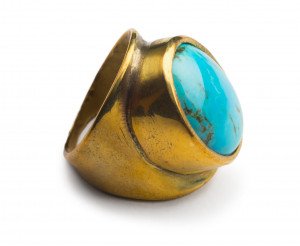 S19 Кольцо, латунь, бирюза Arisztid Szendy