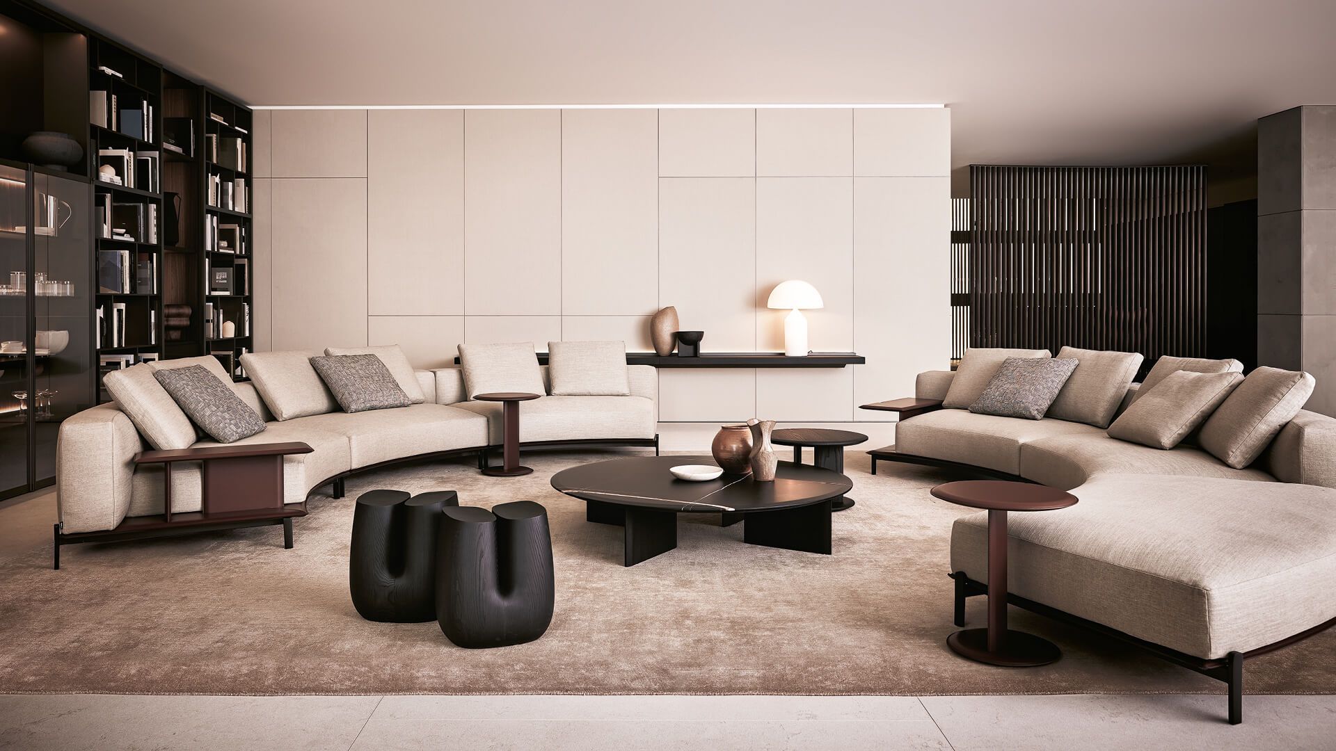 Ткань изогнутый съемный диван Poliform Brera ARCH-00087714 - Вид №2