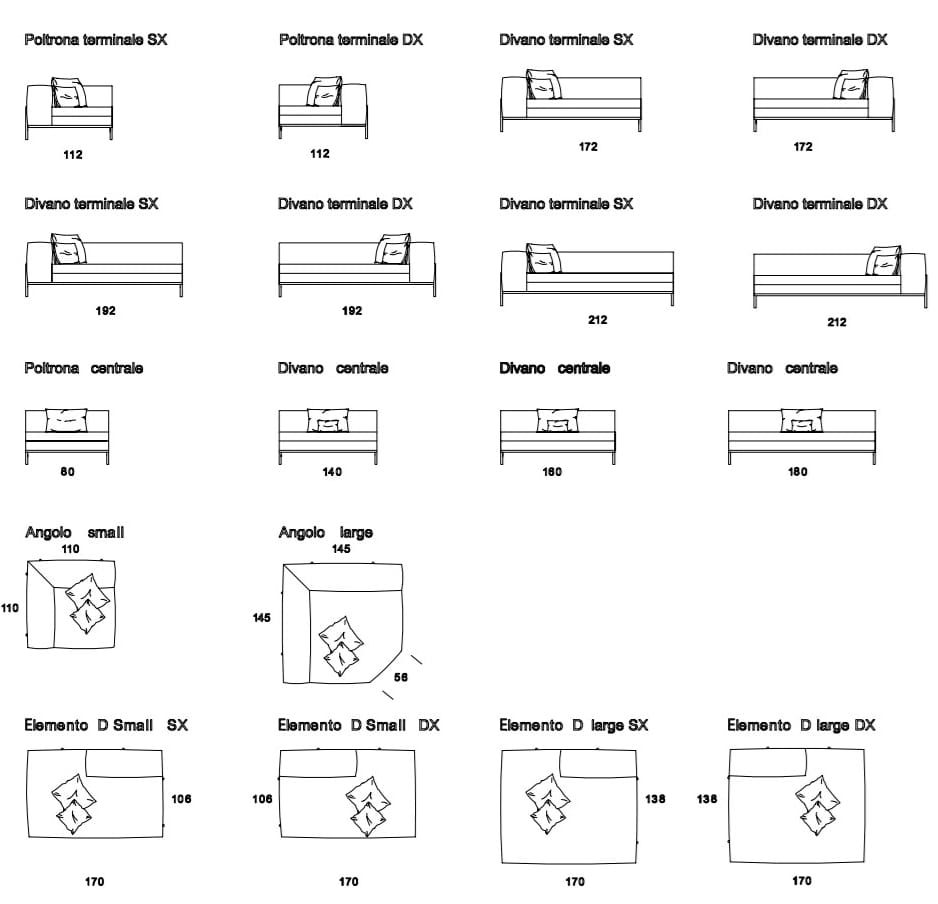 Тканевый диван с полуостровом Former In Italia ARCH-00080144 - Вид №6
